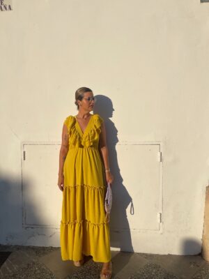 Vestido Lola mostaza.