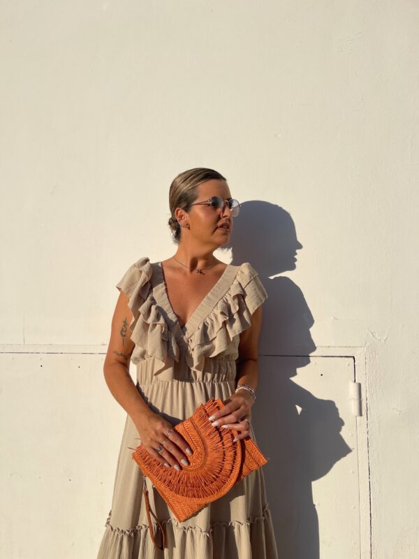 Vestido Lola taupe. - Imagen 3