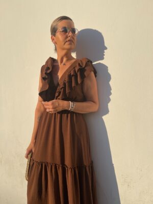 Vestido Lola marrón chocolate.