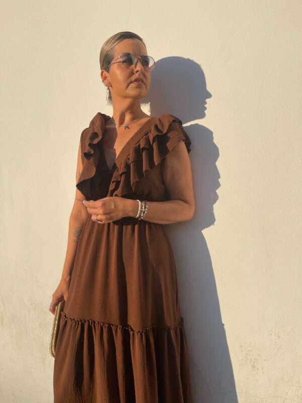 Vestido Lola marrón chocolate.