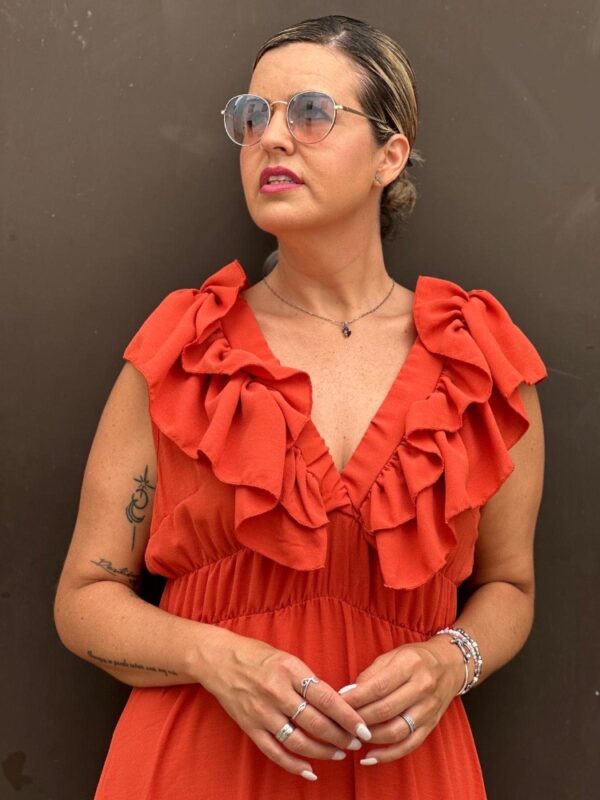 Vestido Lola teja. - Imagen 2