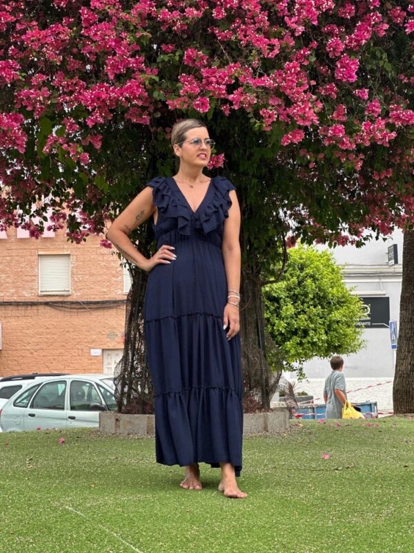Vestido Lola azul marino. - Imagen 2