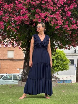 Vestido Lola azul marino.