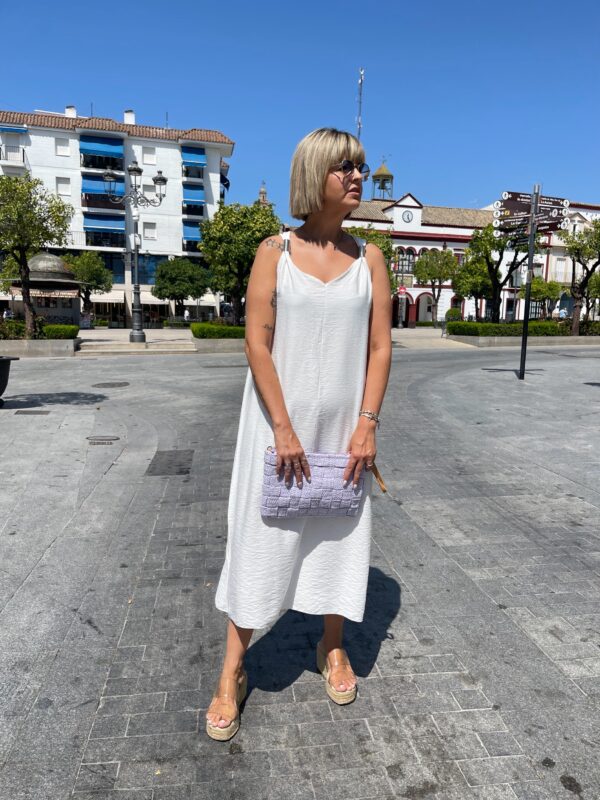 Vestido argollas beige. - Imagen 3