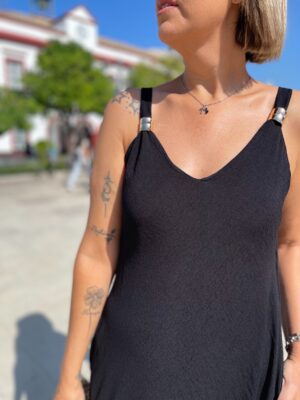 Vestido argollas Gold negro.