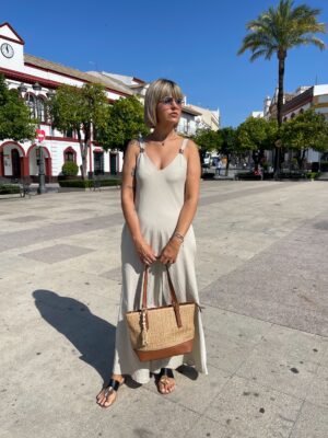 Vestido argolla Gold beige.
