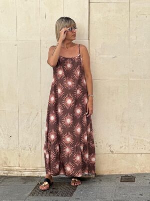 Vestido Soles marrón.