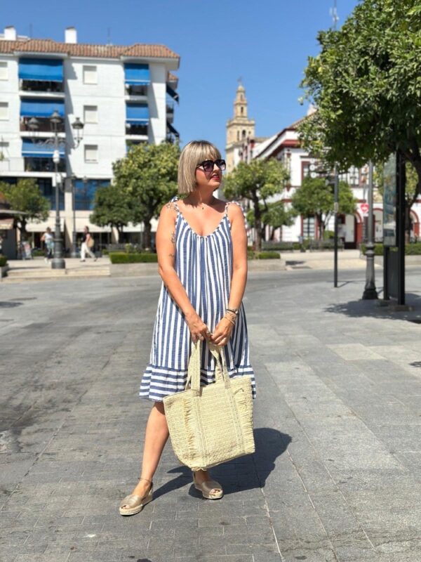 Vestido Sun Beach azul marino. - Imagen 2