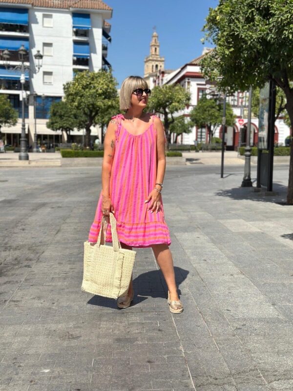 Vestido Sun Beach fucsia. - Imagen 5