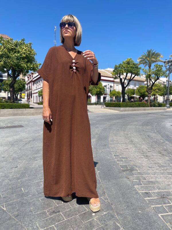 Vestido Sibilina marrón. - Imagen 3