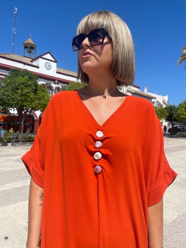 Vestido Sibilina teja. - Imagen 2