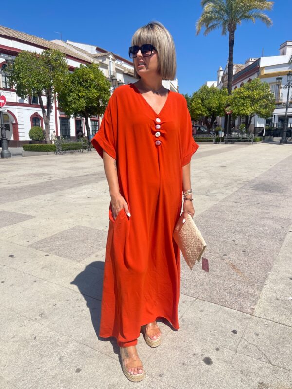 Vestido Sibilina teja. - Imagen 3
