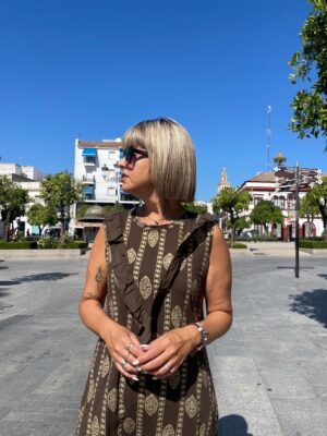 Vestido Alma marrón.