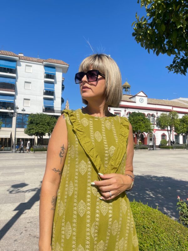 Vestido Alma pistacho. - Imagen 2