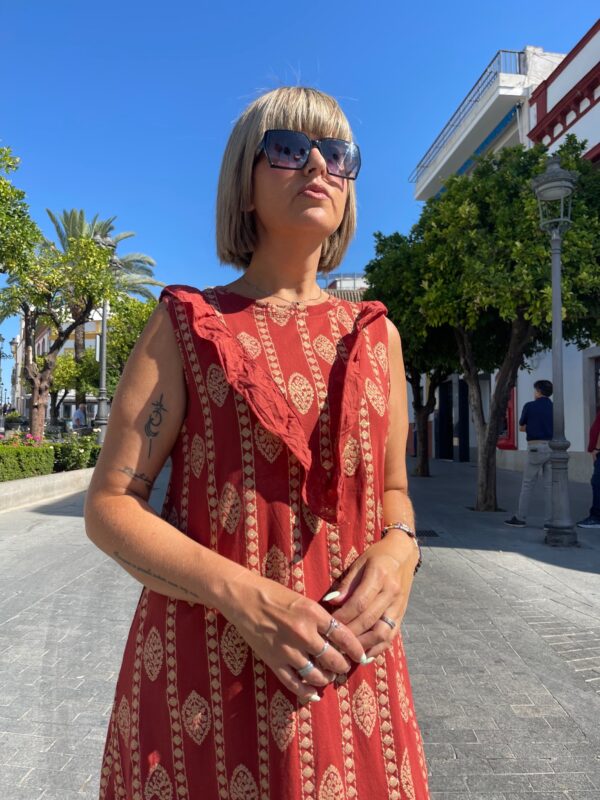 Vestido Alma teja. - Imagen 2