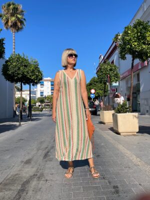 Vestido Chloe Ziz-Zac green.