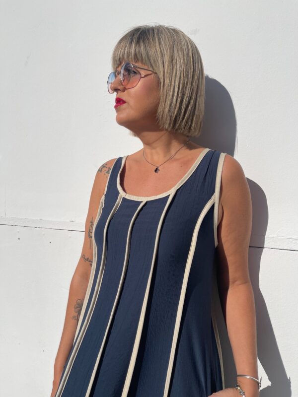 Vestido Zoe azul marino. - Imagen 3