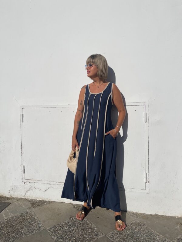 Vestido Zoe azul marino. - Imagen 6