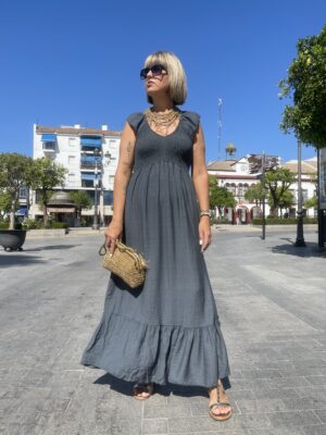 Vestido Nova gris ceniza.