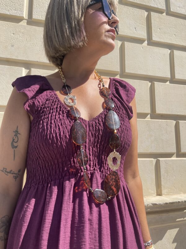 Vestido Nova berenjena. - Imagen 3