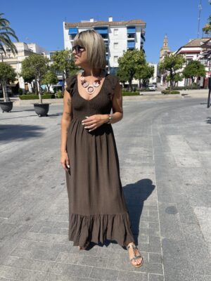 Vestido Nova marrón chocolate.