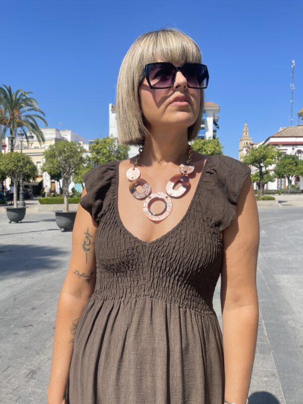 Vestido Nova marrón chocolate. - Imagen 2