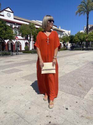Vestido Sibilina teja.