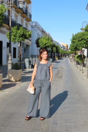 Conjunto Zahora gris ceniza.