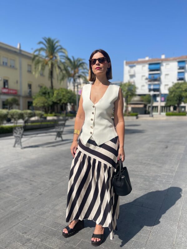 Falda Fair beige-black. - Imagen 5