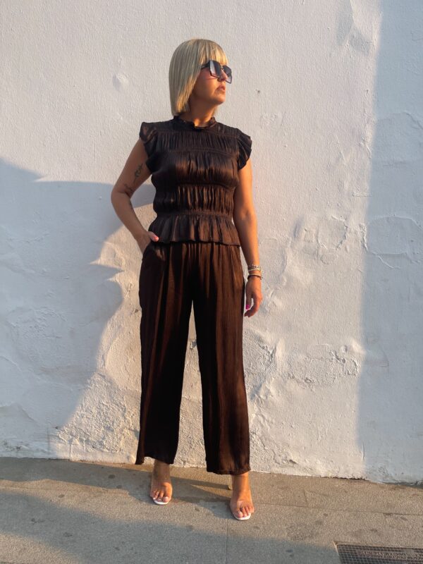 Conjunto Sunset Glow marrón chocolate. - Imagen 2