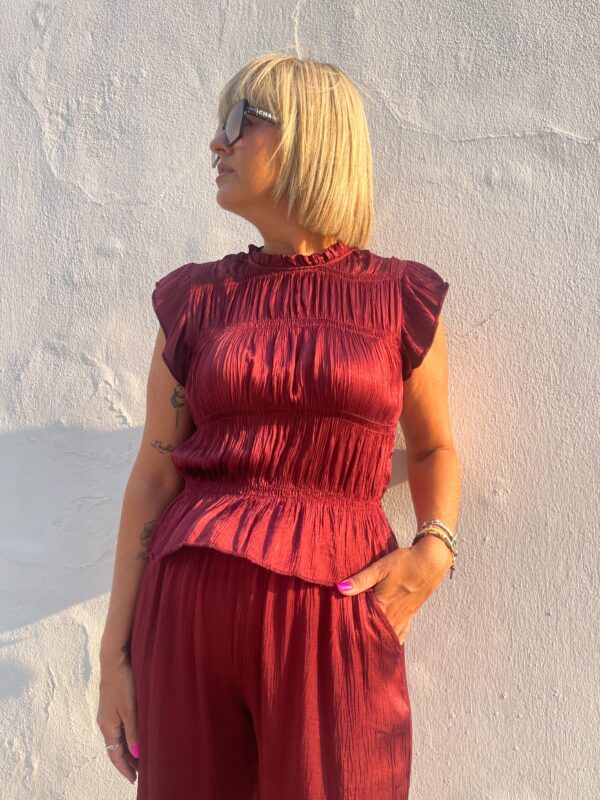 Conjunto Sunset Glow burdeos. - Imagen 4