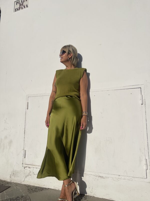Alda satinada Supremme verde. - Imagen 2