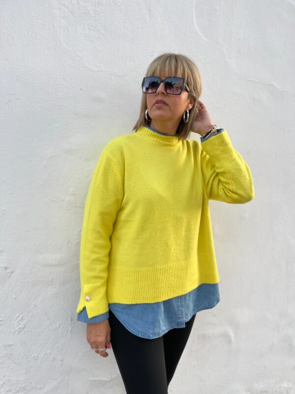 Maxi jersey flúor amarillo. - Imagen 2