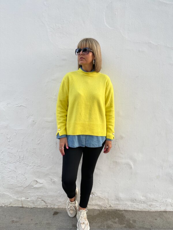 Maxi jersey flúor amarillo. - Imagen 4