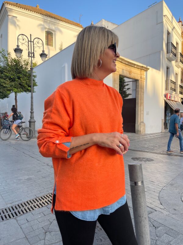 Maxi jersey flúor naranja. - Imagen 3