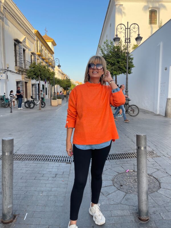 Maxi jersey flúor naranja. - Imagen 4