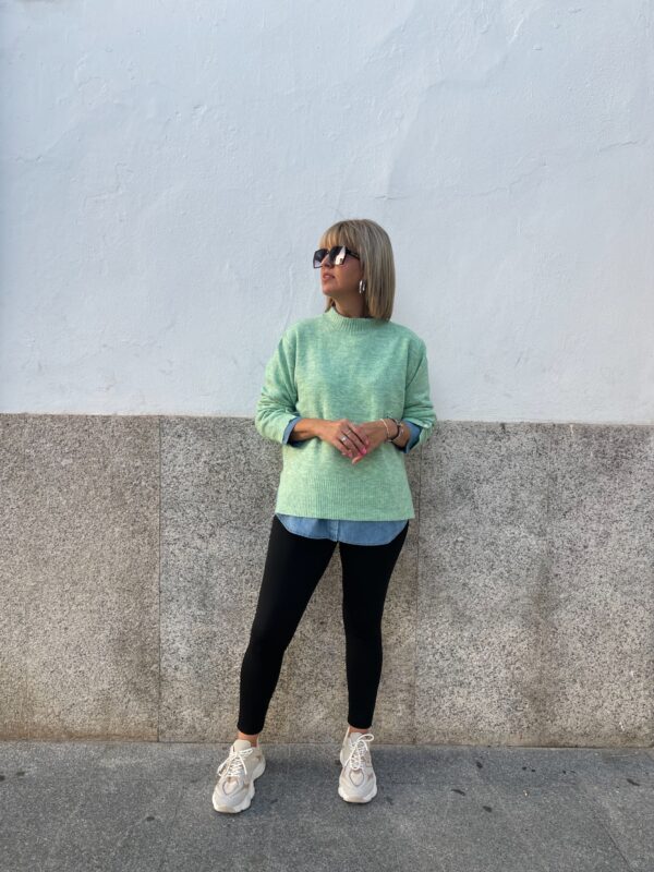 Maxi jersey flúor verde agua. - Imagen 2