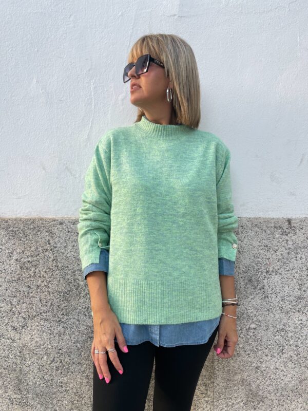 Maxi jersey flúor verde agua. - Imagen 4
