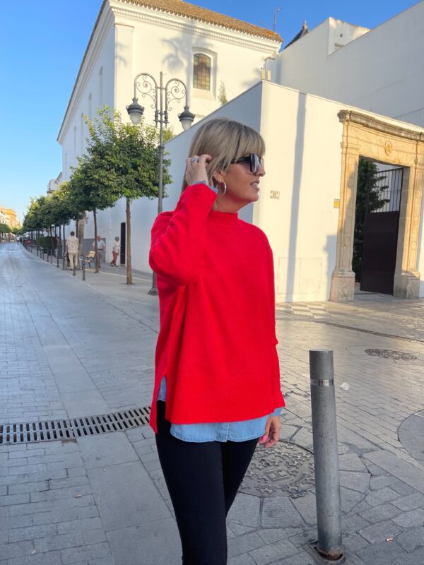 Maxi jersey flúor rojo. - Imagen 2