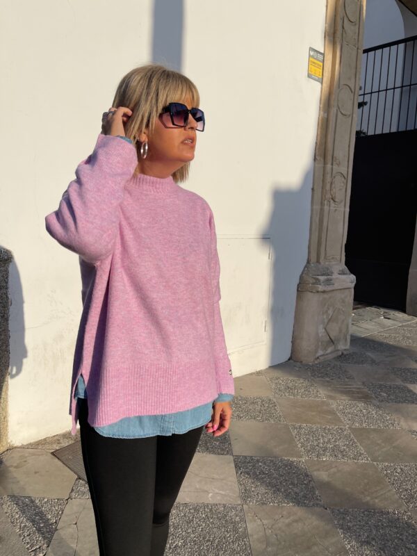 Maxi jersey fluor rosa. - Imagen 2