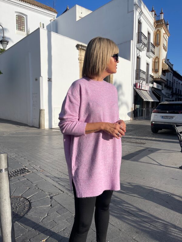 Maxi jersey fluor long rosa. - Imagen 3