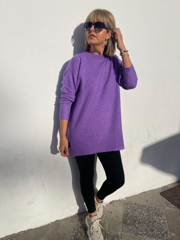 Maxi jersey fluor long morado. - Imagen 3