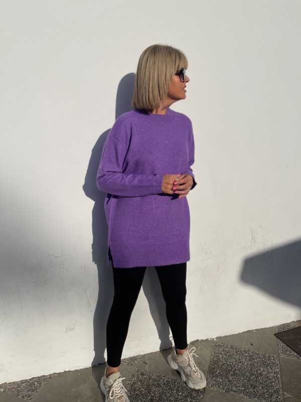 Maxi jersey fluor long morado. - Imagen 4