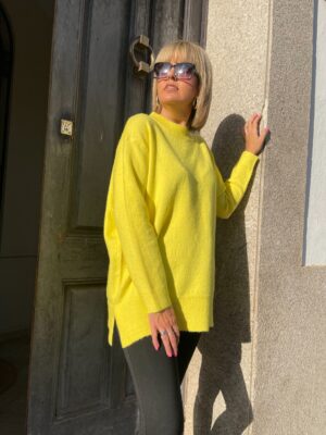Maxi jersey fluor long amarillo.