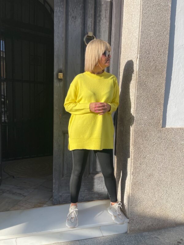 Maxi jersey fluor long amarillo. - Imagen 3