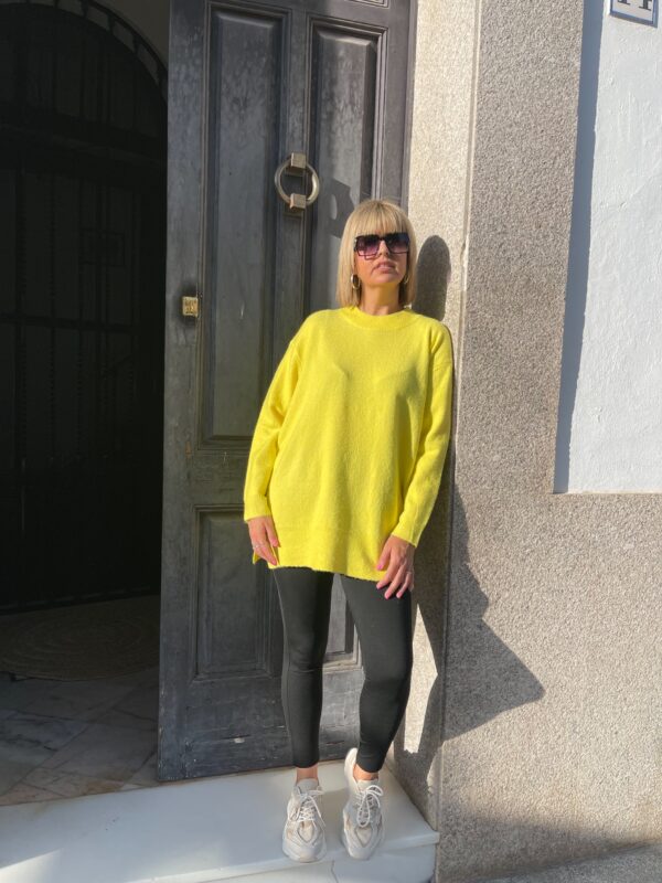 Maxi jersey fluor long amarillo. - Imagen 4