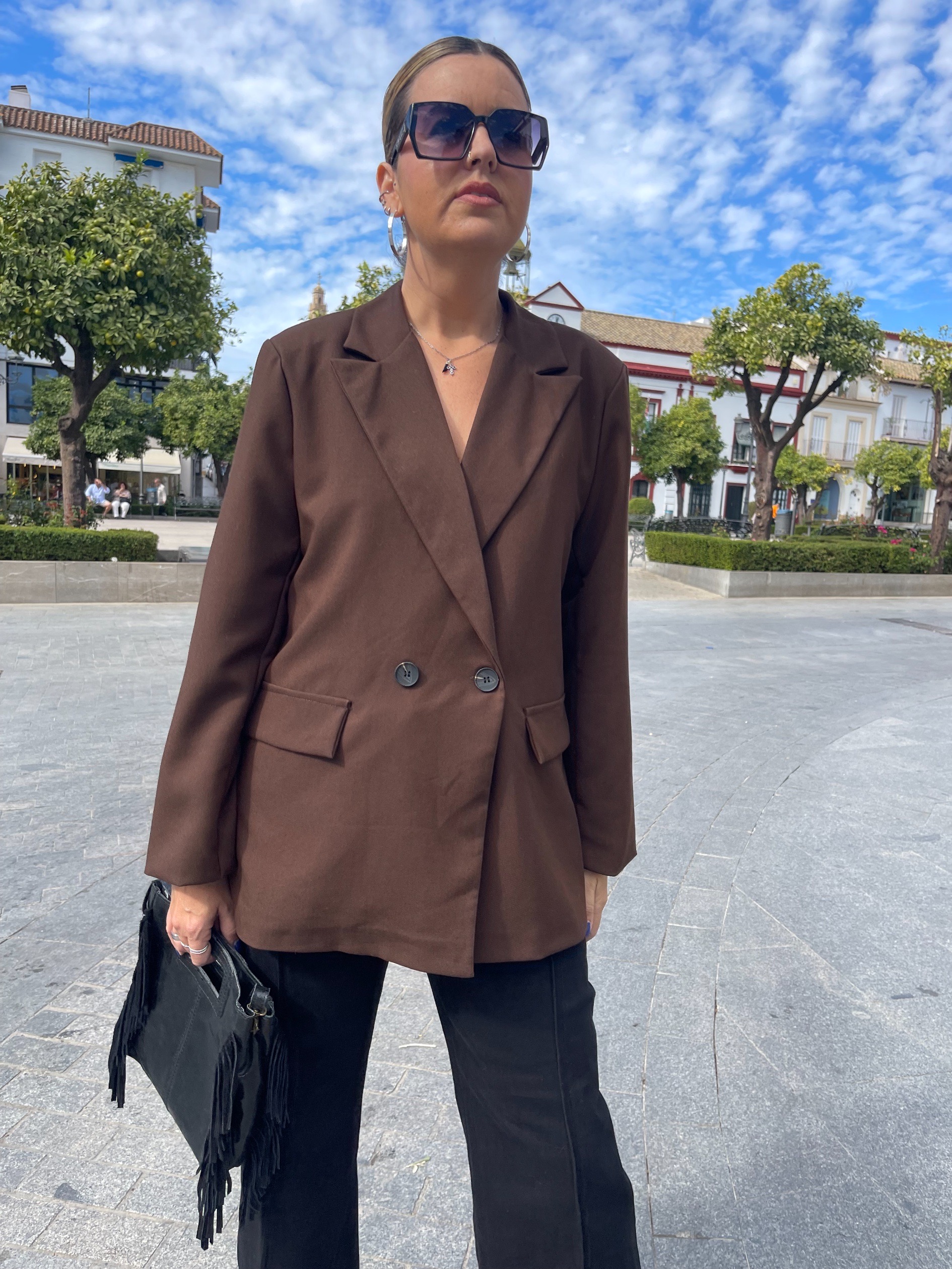 Blazer botones marrón chocolate. - Imagen 2