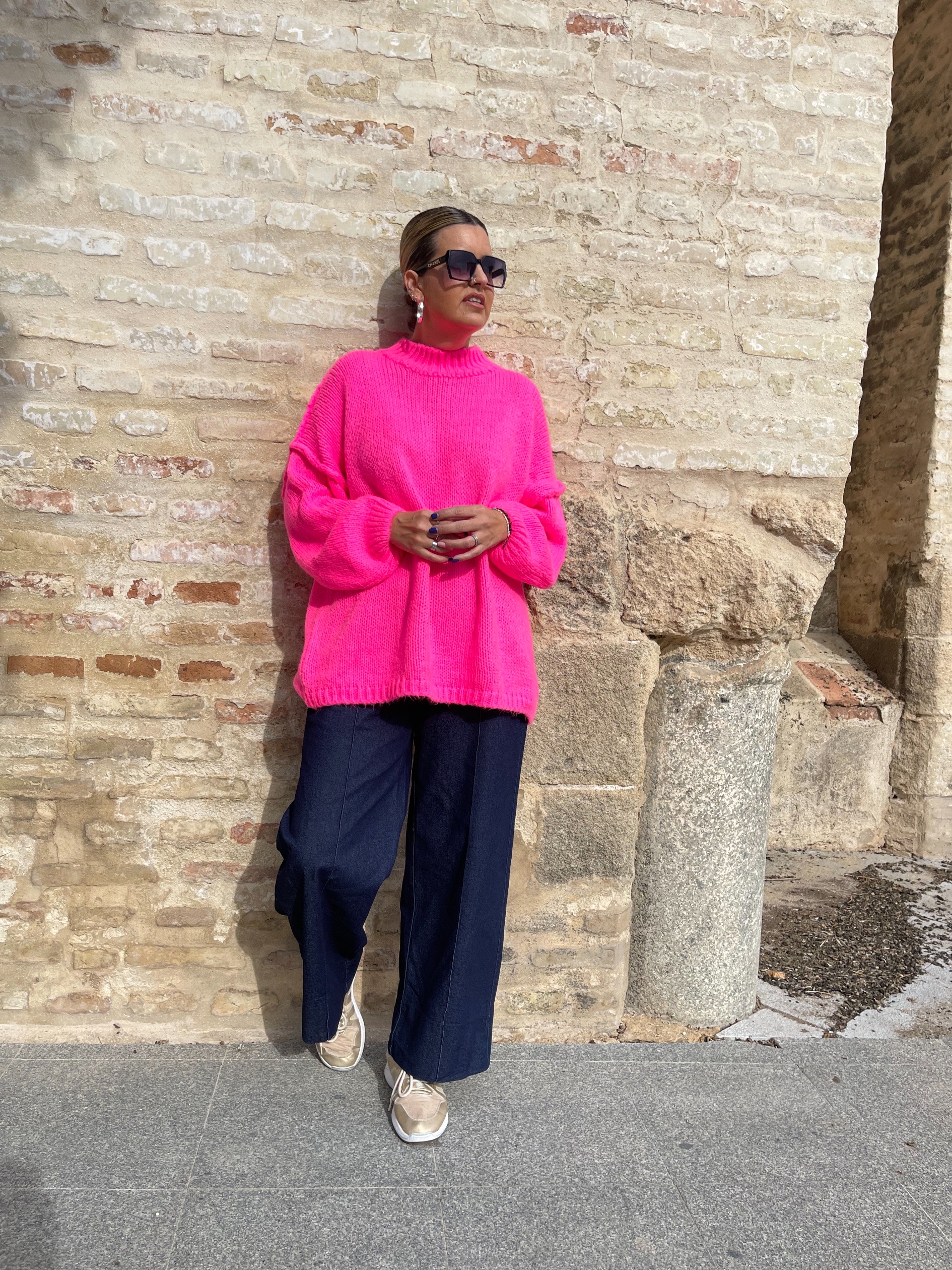 Maxi jersey rosa flúor. - Imagen 2