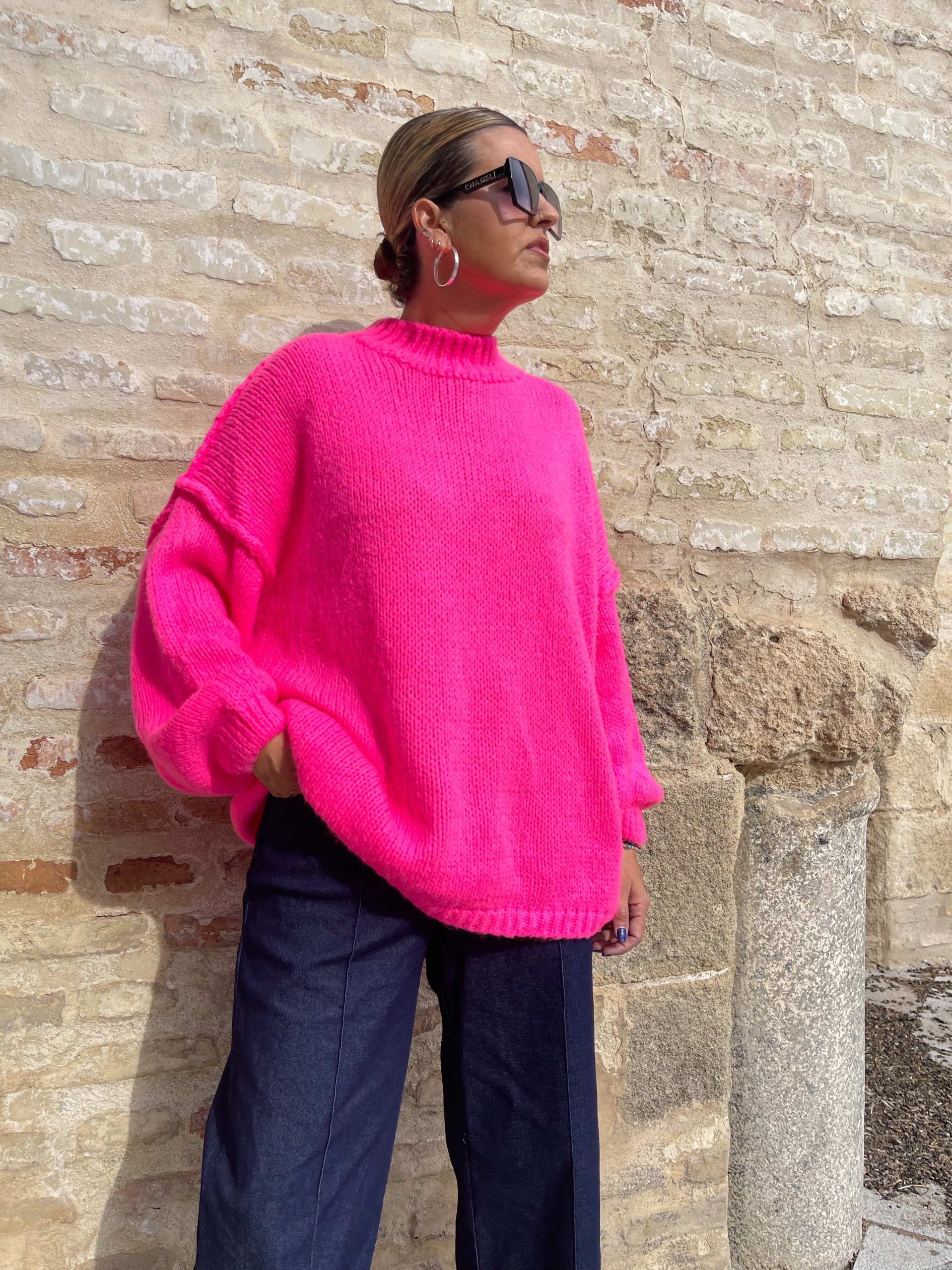 Maxi jersey rosa flúor. - Imagen 3