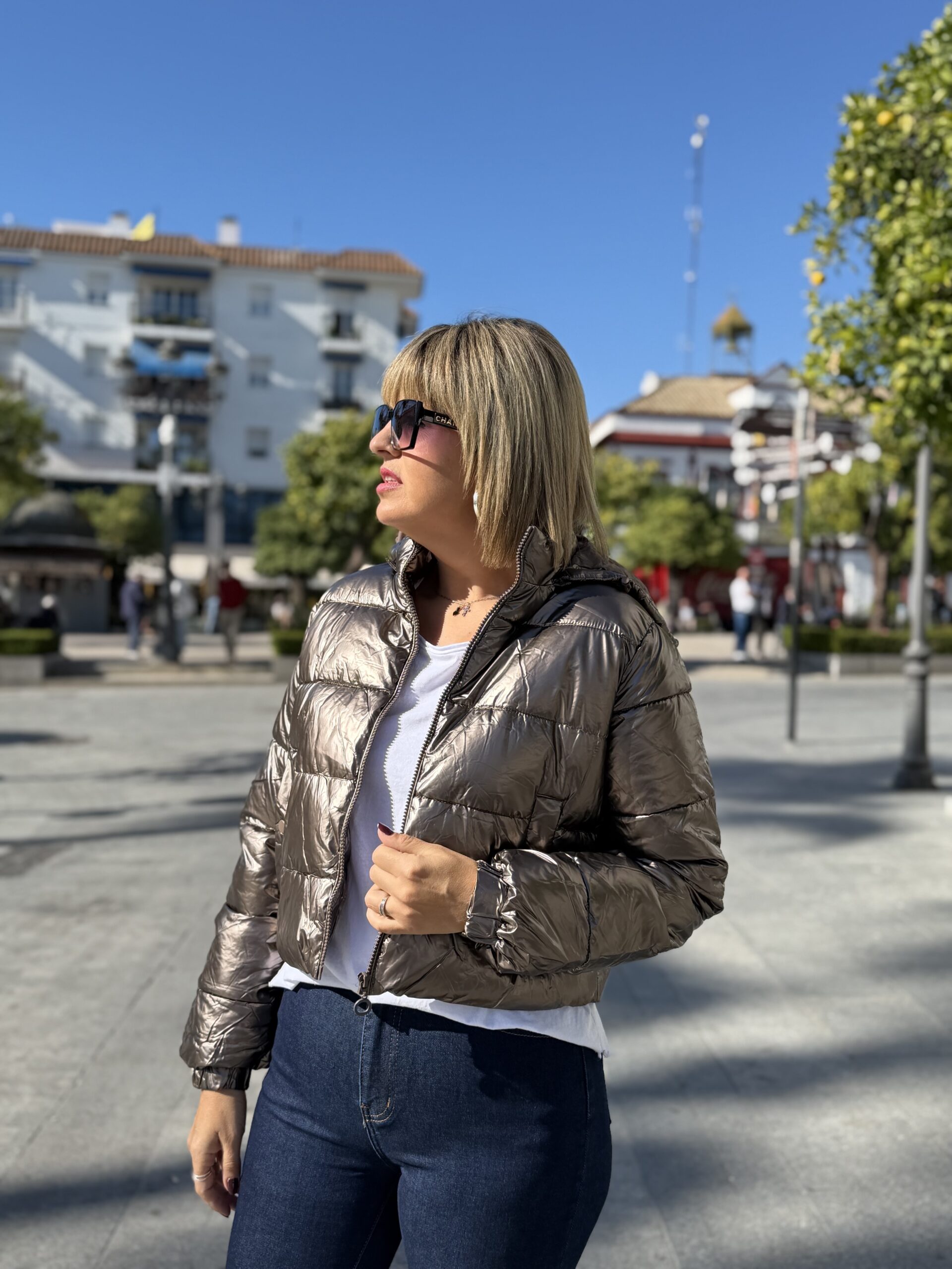 Chaquet-ón acolchado marrón. - Imagen 3